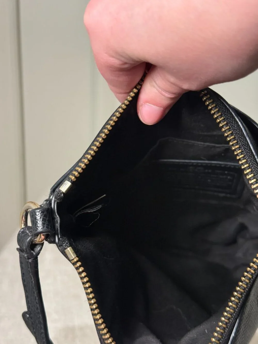 COACH Black Crossgrain Leather North South Crossbody Bag - F36063